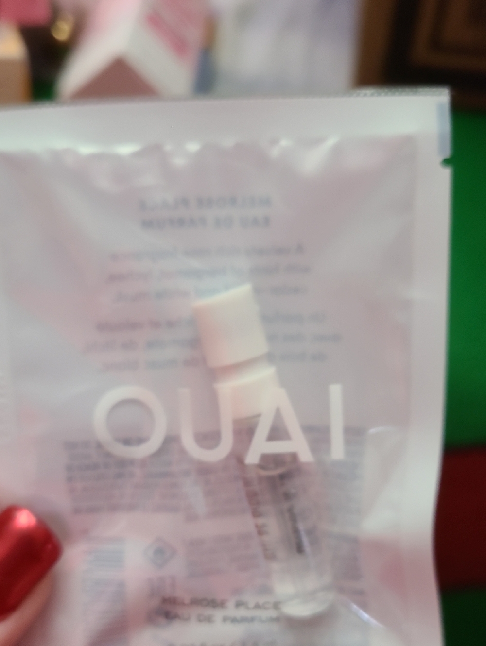 OUAI Clear Perfume Sample with White Cap